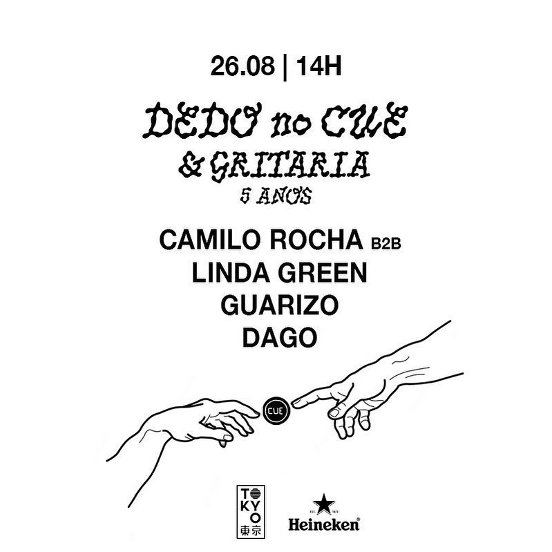 Dedo no Cue & Gritaria no Tokyo 東 京 [Sábado | 26/08 | 12h às 22h]