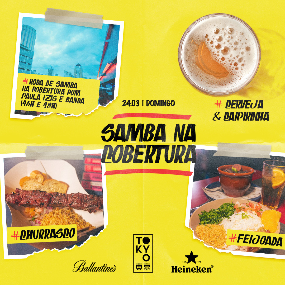 Samba na Cobertura no Rooftop do Tokyo 東 京 Domingo (24.03)