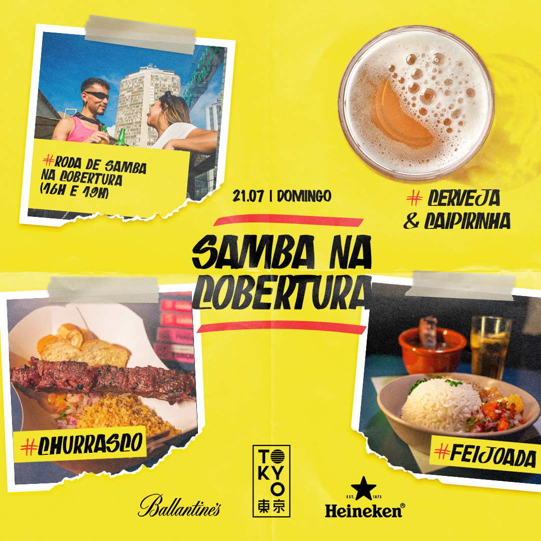 Samba na Cobertura no Rooftop do Tokyo 東 京 Domingo (21.07)