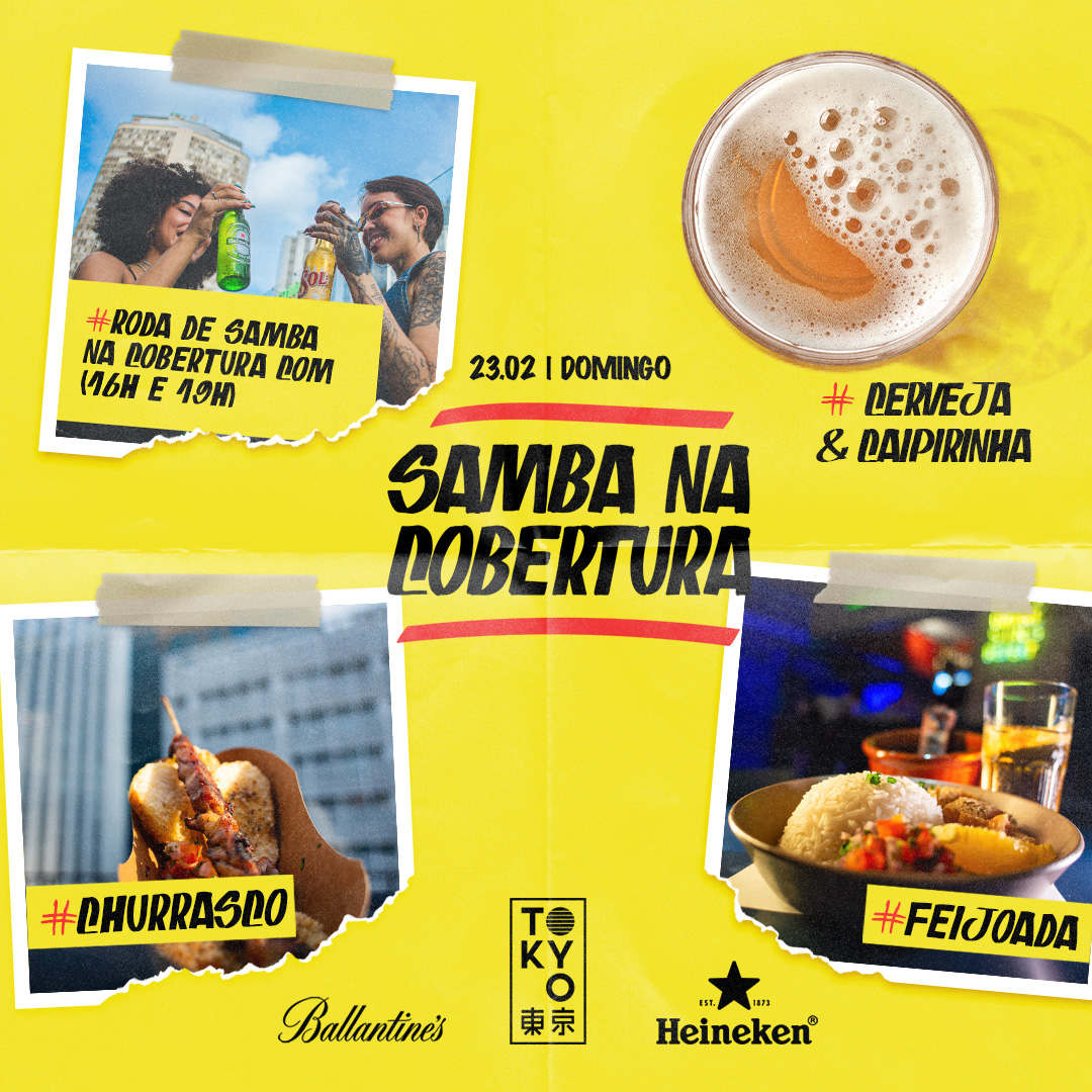 Samba na Cobertura no Rooftop do Tokyo 東 京 Domingo (23.02)