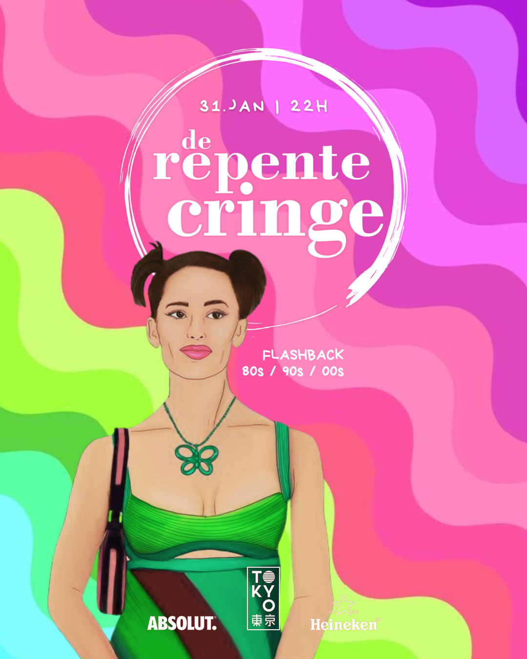 De Repente, Cringe! Flashback 80s, 90s, 00s – 31/01 no Tokyo