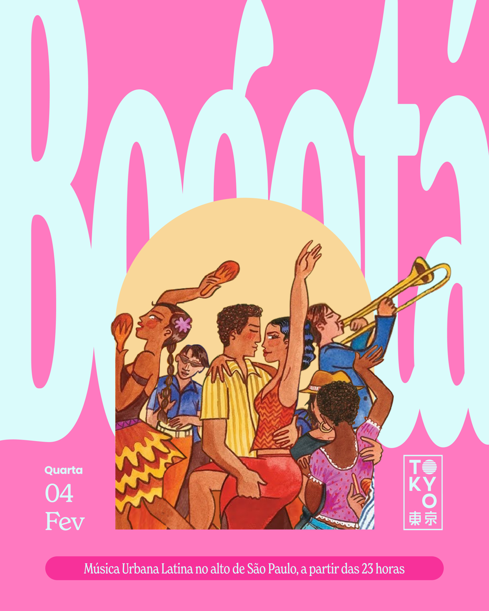 Bogotá: Un Baile Latino na Cobertura do Tokyo 東 京 (04.02)