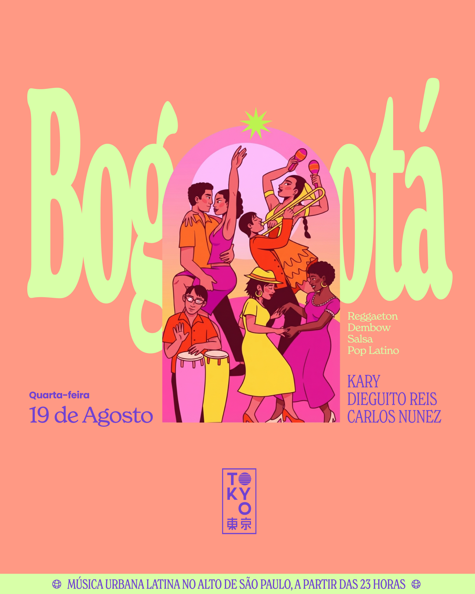 Bogotá: Un Baile Latino na Cobertura do Tokyo 東 京 (19.08)