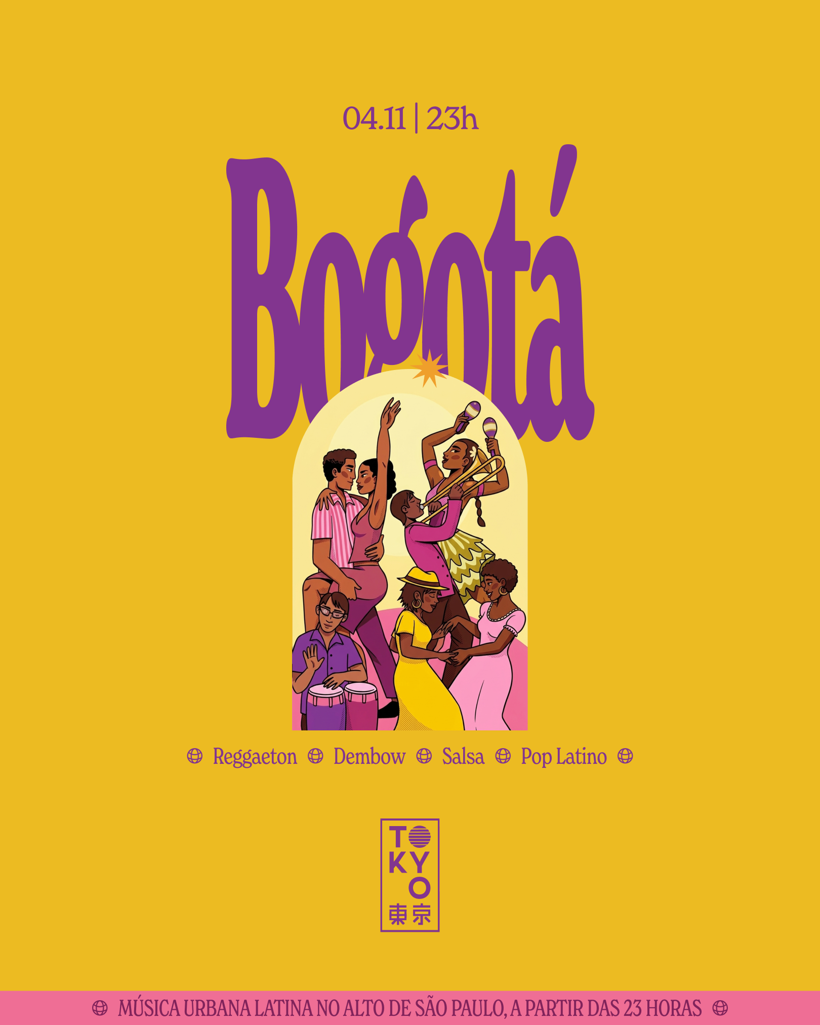 Bogotá: Un Baile Latino na Cobertura do Tokyo 東 京 (04.11)
